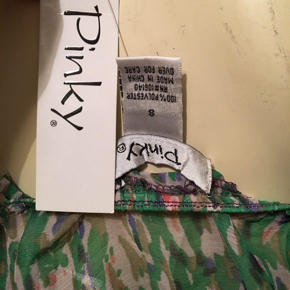 Camisole tunic water color Sheer multicolored tank - Picture 6 of 6